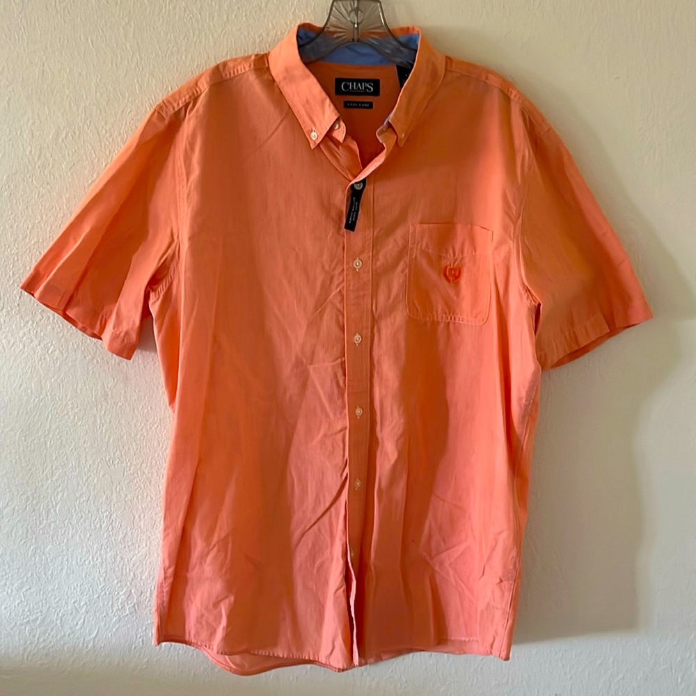 Chaps button down short sleeve shirt size large